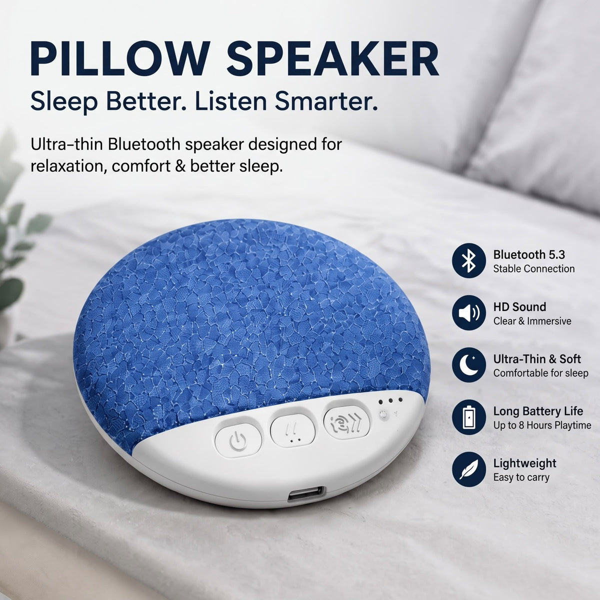 Bluetooth Portable Pillow Speaker